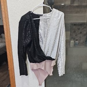 Black and White Patterned Bodysuit